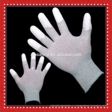 Дешевые цены Антистатические ПУ пальцем покрытием ОУР перчатки/ОУР рабочие перчатки/углеродного волокна Антистатические перчатки